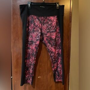 Tek Gear Black and Pink Patterned Leggings